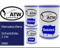 Preview: Mercedes-Benz, Schwarzblau 2 Uni, 5952: 500ml Lackdose + 500ml Klarlack + 250ml Härter - Set, von ATW Autoteile West.